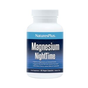 Nature's Plus KalmAssure night time magnesium capsule bottle