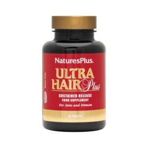 Nature's Plus Ultra Hair Plus biotin supplement bottle